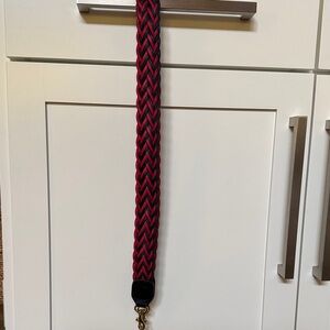 Clare V Red and Navy Braided Bag Strap